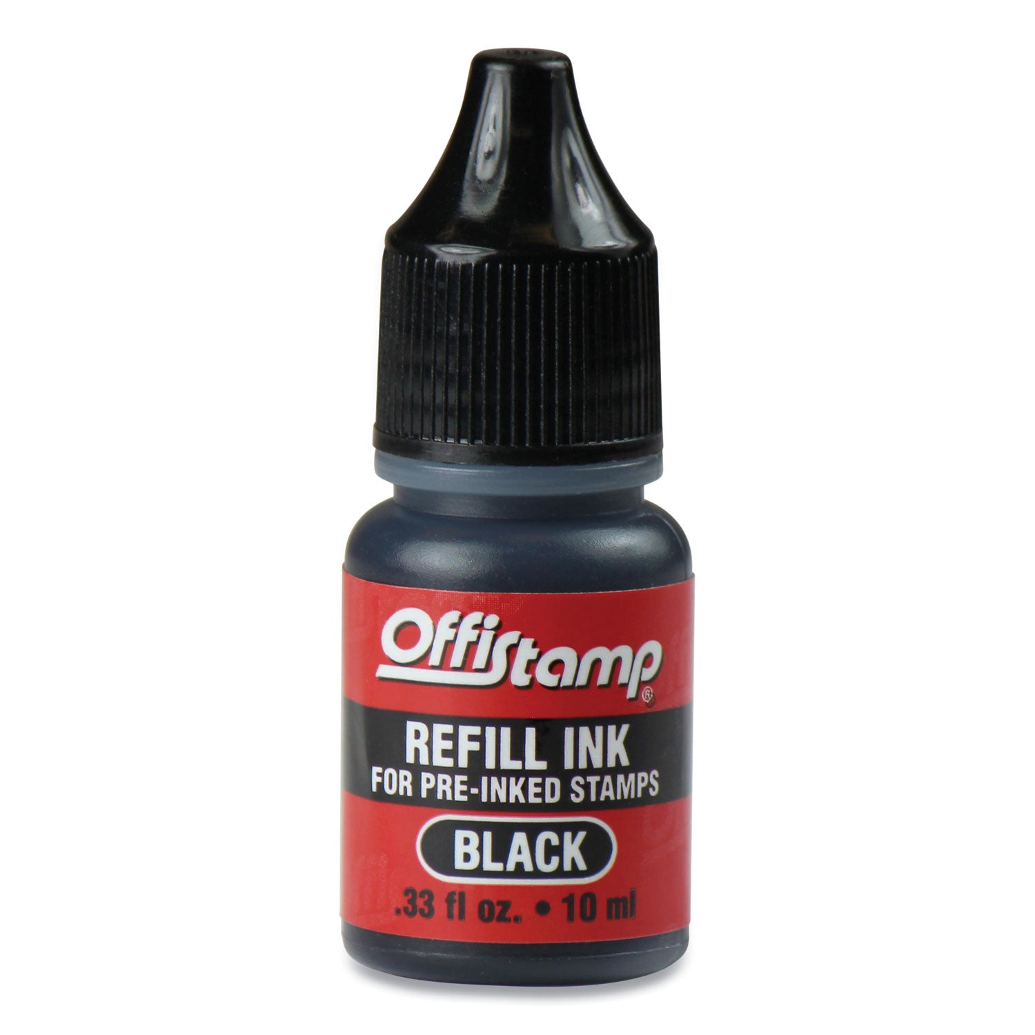 Offistamp Refill Ink for Pre-Inked Stamps, 0.33 oz, Black (090724)