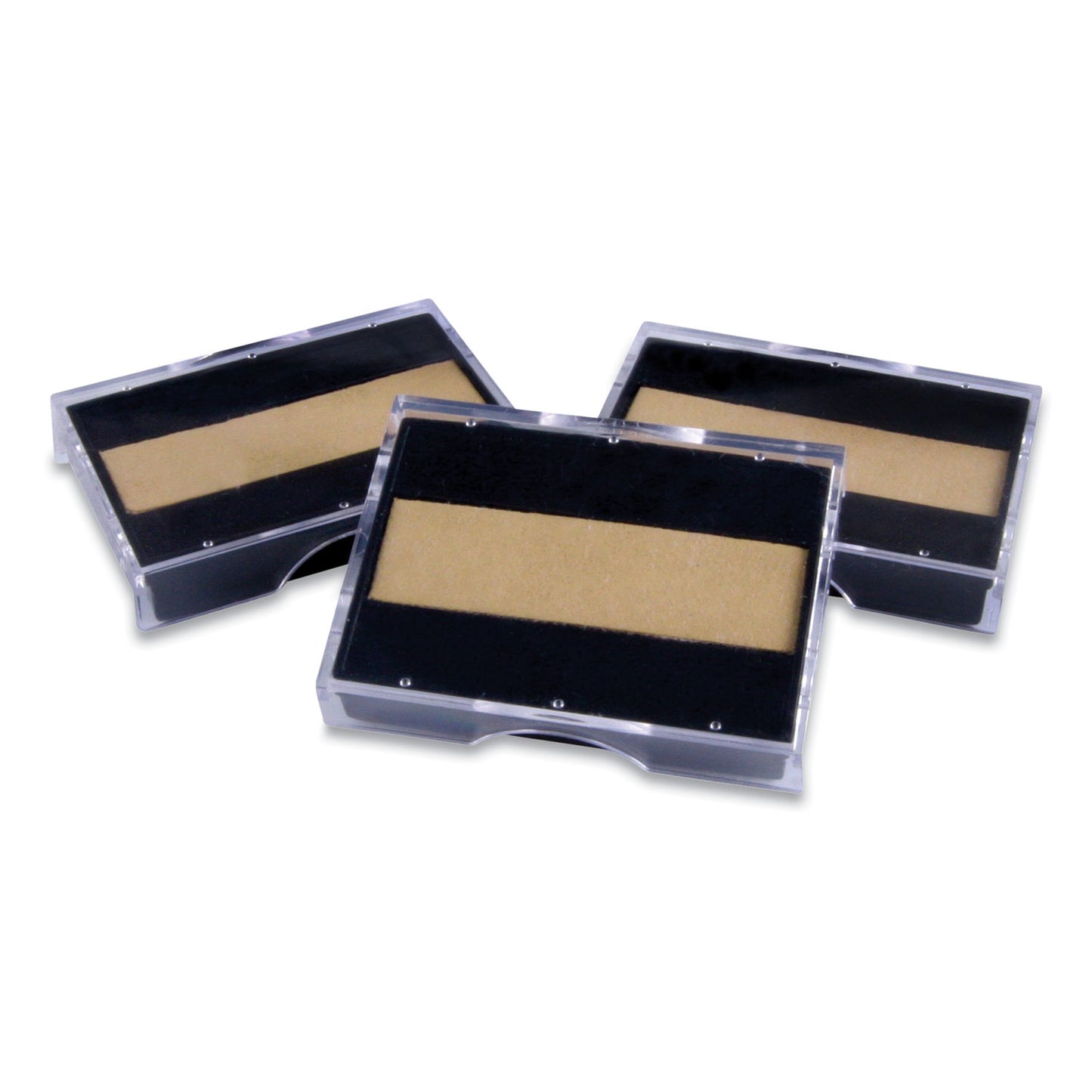 Offistamp Un-Inked Replacement Pad for Self-Inking Stamps, One-Color, Compatible with Black Ink Only, 1.13" x 0.75", 3/Pack (034514)