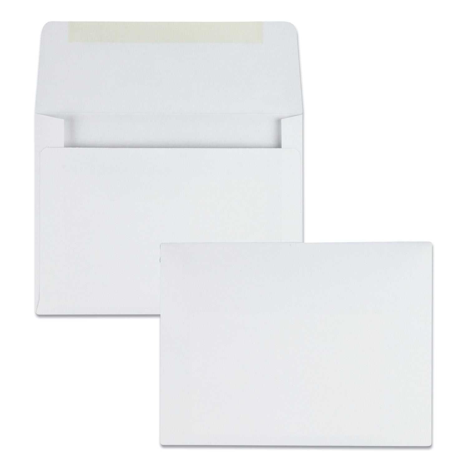 Quality Park Greeting Card/Invitation Envelope, A-2, Square Flap, Gummed Closure, 4.38 x 5.75, White, 500/Box (36226)