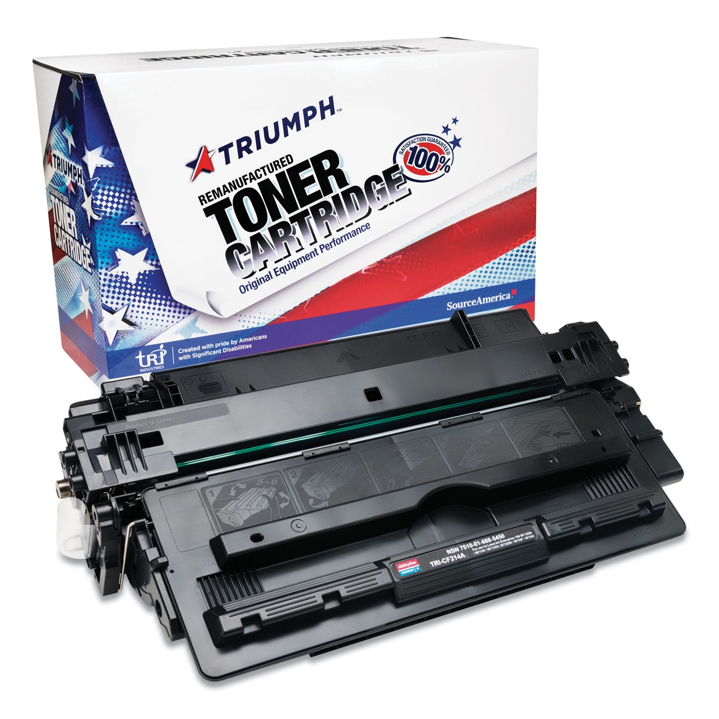 AbilityOne 7510016885450 Remanufactured CF214A (14A) Toner, 10,000 Page-Yield, Black