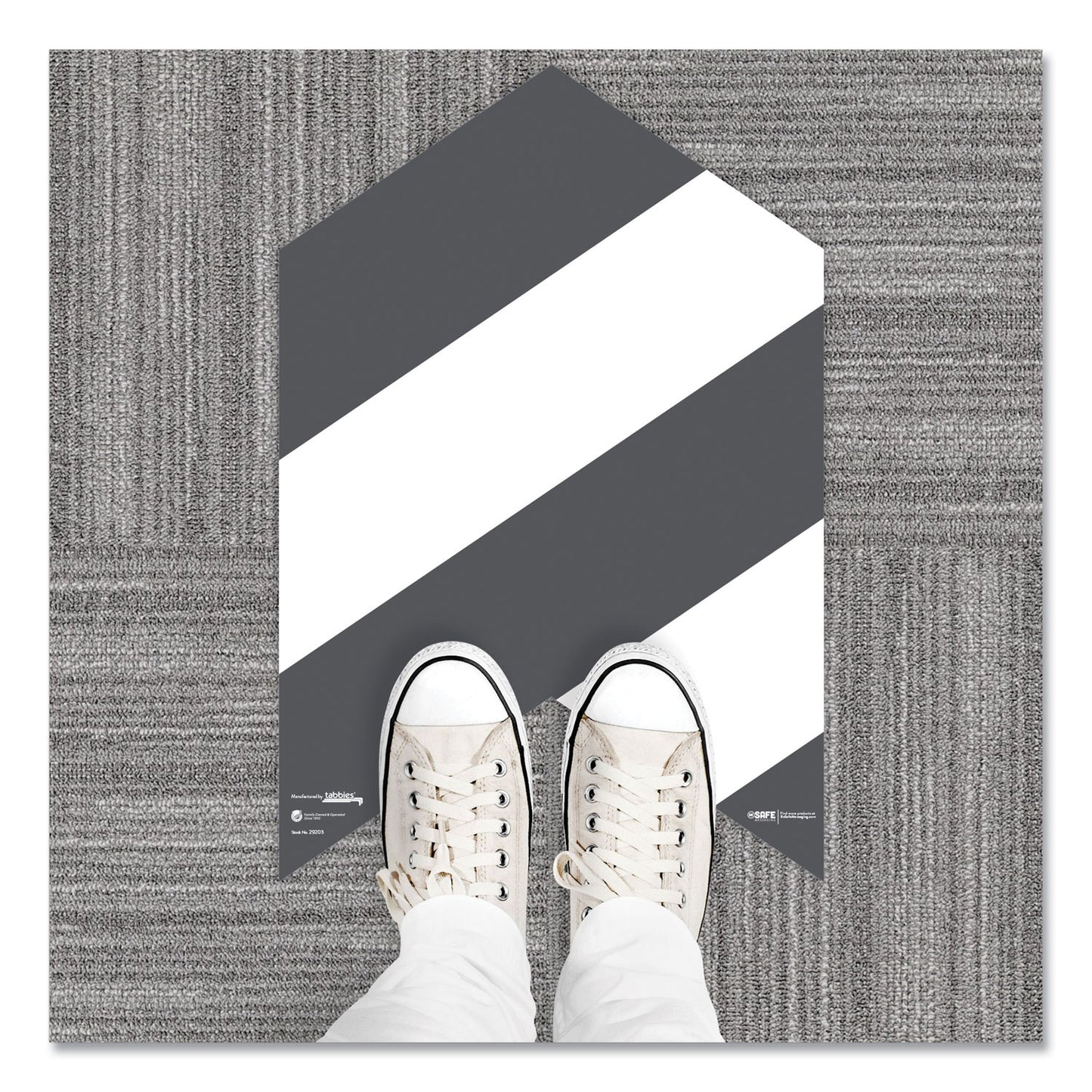  Please Follow The Signs, 12 x 18, White/Gray, 7/Pack (29203)