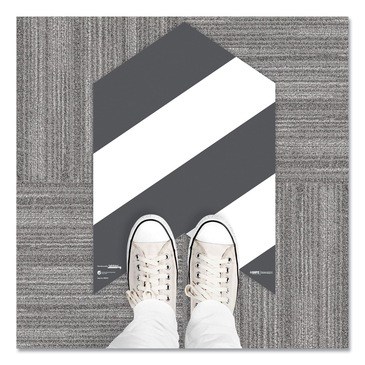  Please Follow The Signs, 12 x 18, White/Gray, 7/Pack (29203)