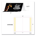 Tabbies BeSafe Messaging Table Top Tent Card, 8 x 3.87, Sorry! Area Closed Thank You For Keeping A Safe Distance, Black, 100/Carton (79186)