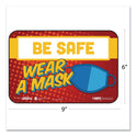 Tabbies BeSafe Messaging Education Wall Signs, 9 x 6,  "Be Safe, Wear A Mask", 3/Pack (29547)