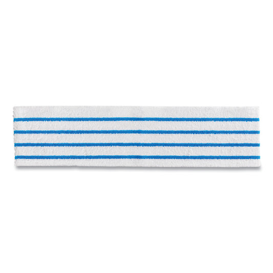 Rubbermaid Disposable Microfiber Pad, 4.75 x 19, White/Blue Stripes, 50/Pack, 3 Packs/Carton (2134282)