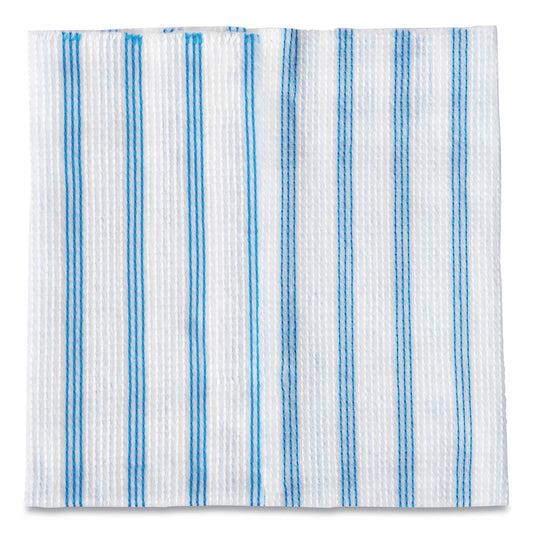 Rubbermaid Disposable Microfiber Cleaning Cloths, 12 x 12, Blue/White Stripes, 600/Carton (2134283)