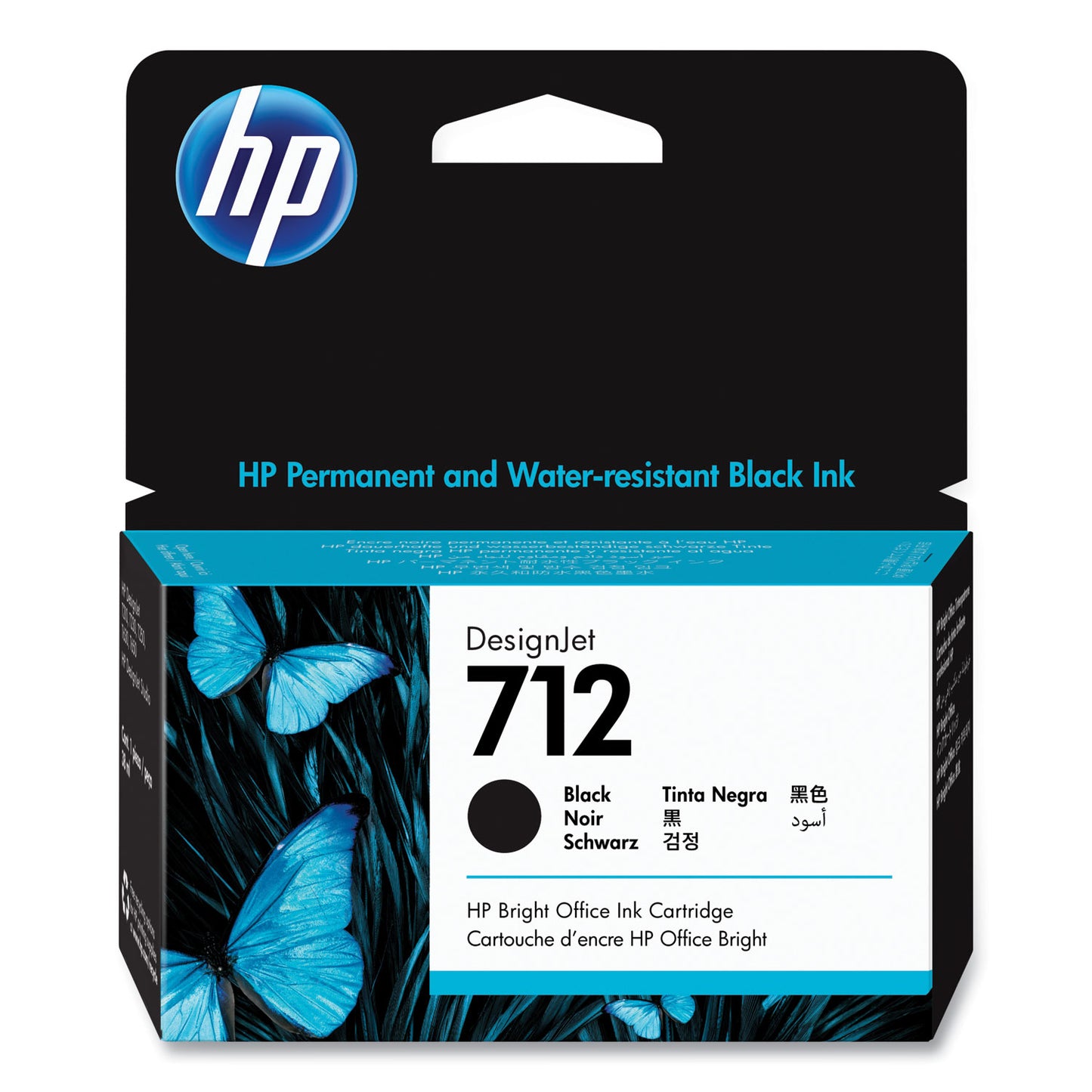 HP 712, (3ED70A) Black Original Ink Cartridge