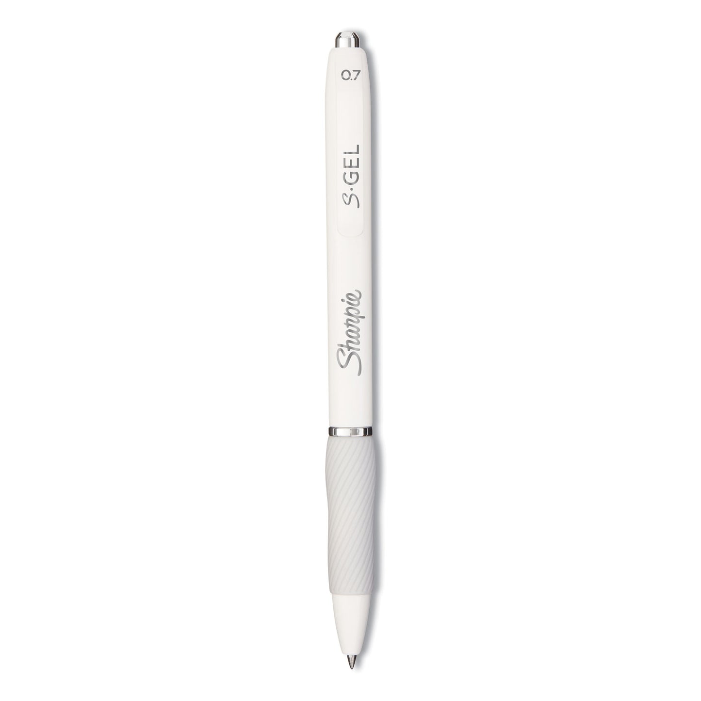 Sharpie S-Gel Fashion Barrel Gel Pen, Retractable, Medium 0.7 mm, Black Ink, Pearl White Barrel, Dozen (2126236)