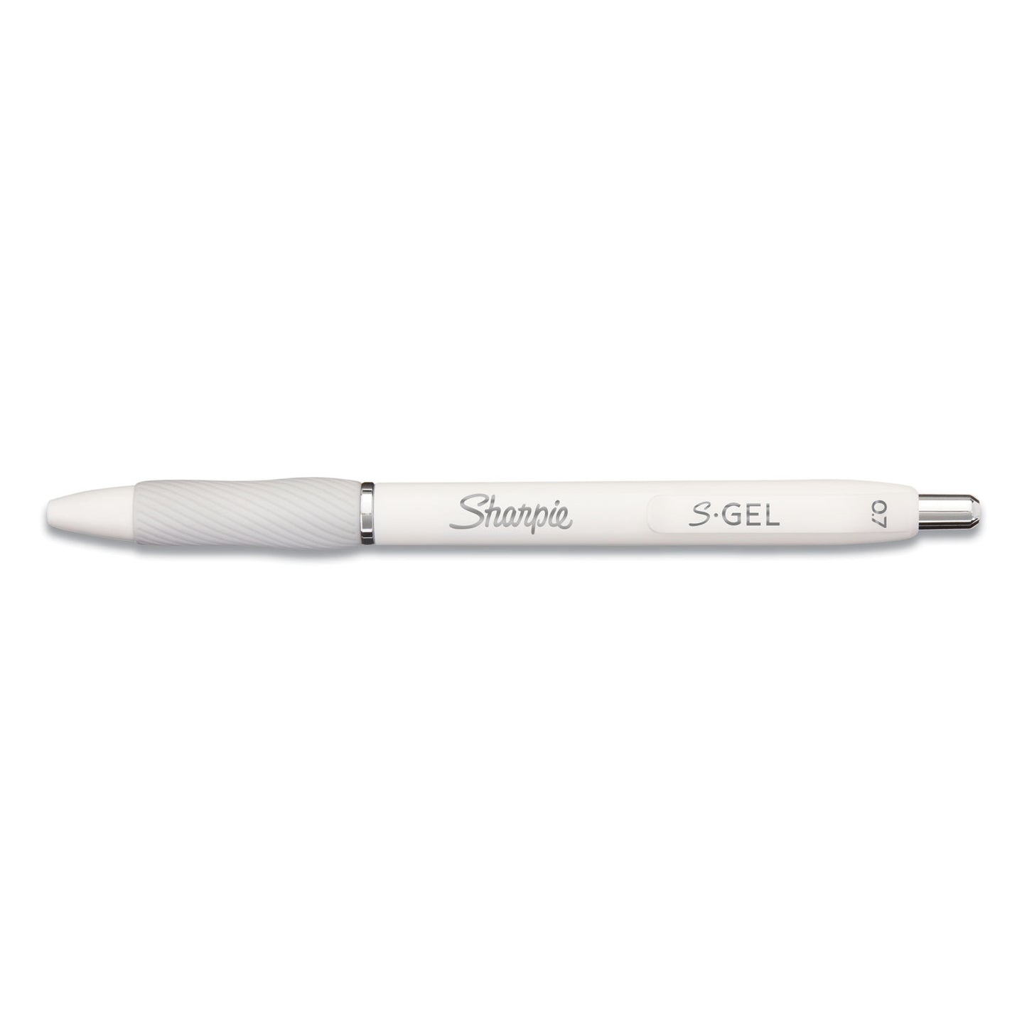 Sharpie S-Gel Fashion Barrel Gel Pen, Retractable, Medium 0.7 mm, Black Ink, Pearl White Barrel, Dozen (2126236)