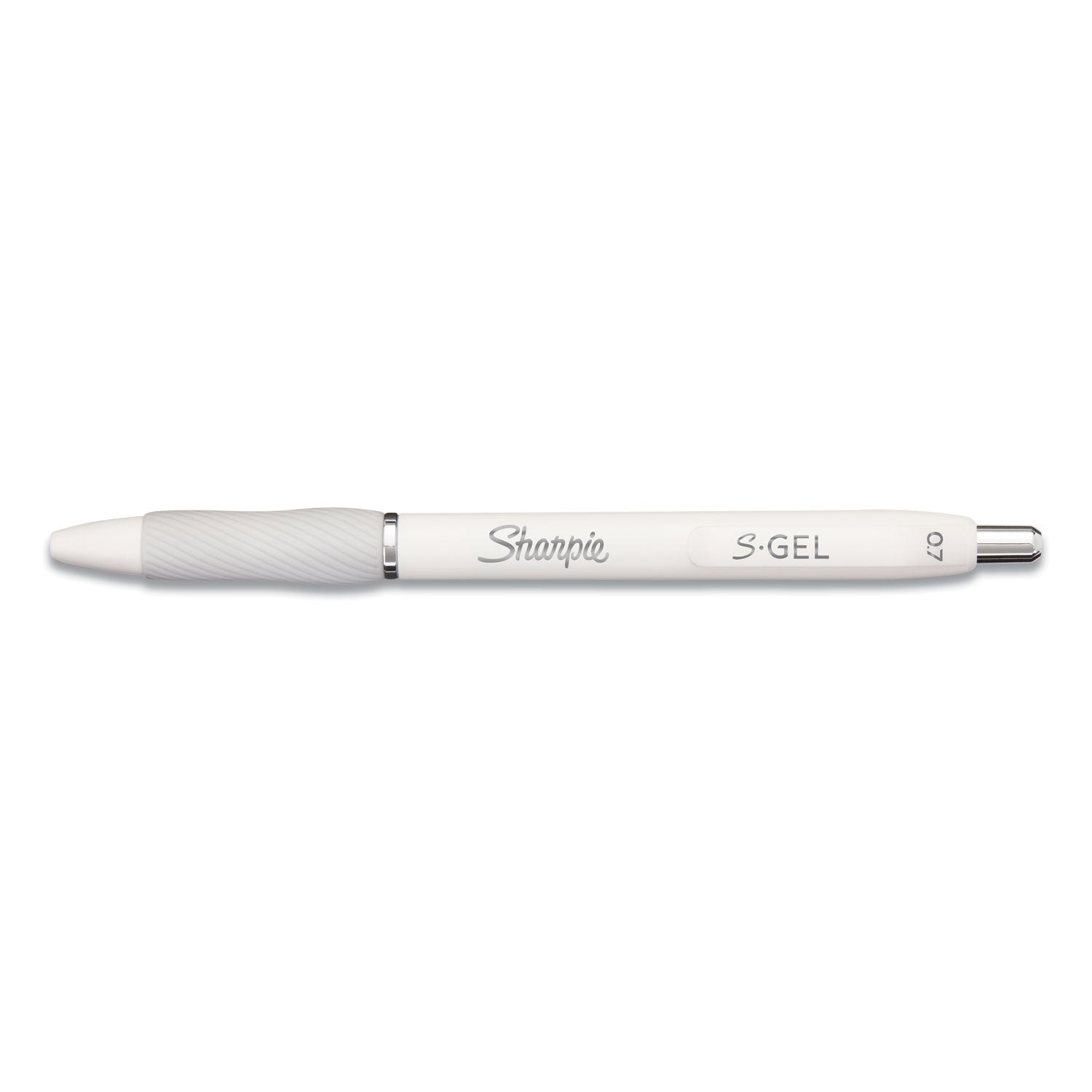 Sharpie S-Gel Fashion Barrel Gel Pen, Retractable, Medium 0.7 mm, Black Ink, Pearl White Barrel, Dozen (2126236)