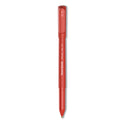 Paper Mate Write Bros. Ballpoint Pen, Stick, Fine 0.8 mm, Red Ink, Red Barrel, Dozen (2124517)