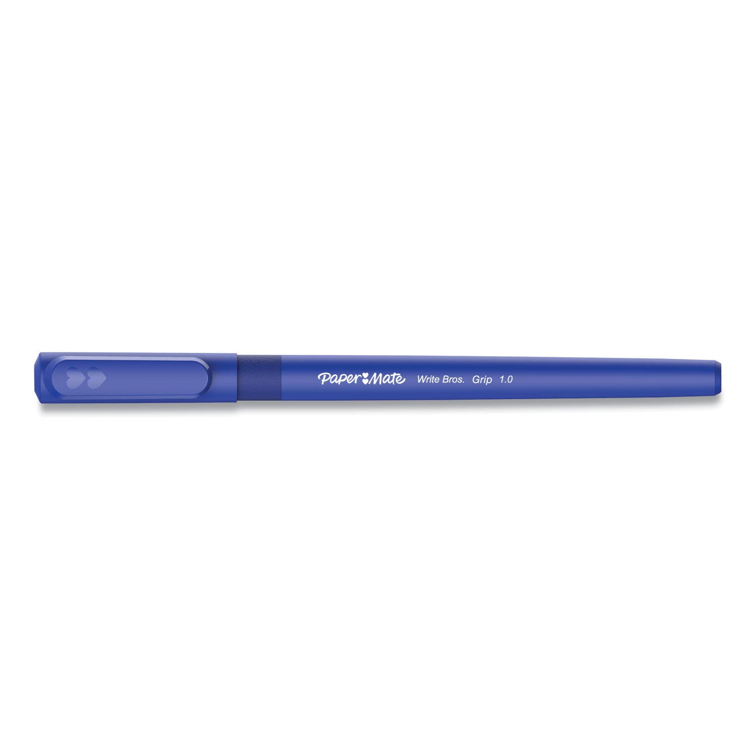 Paper Mate Write Bros. Grip Ballpoint Pen, Stick, Medium 1 mm, Blue Ink, Blue Barrel, Dozen (2124506)