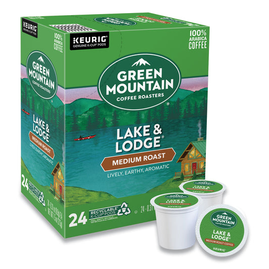 Keurig Lake and Lodge Coffee K-Cups, Medium Roast, 24/Box (6523)