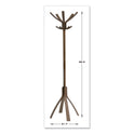 Alba Cafe Wood Coat Stand, Ten Peg/Five Hook, 21.67w x 21.67d x 69.33h, Espresso Brown (PMCAFE)