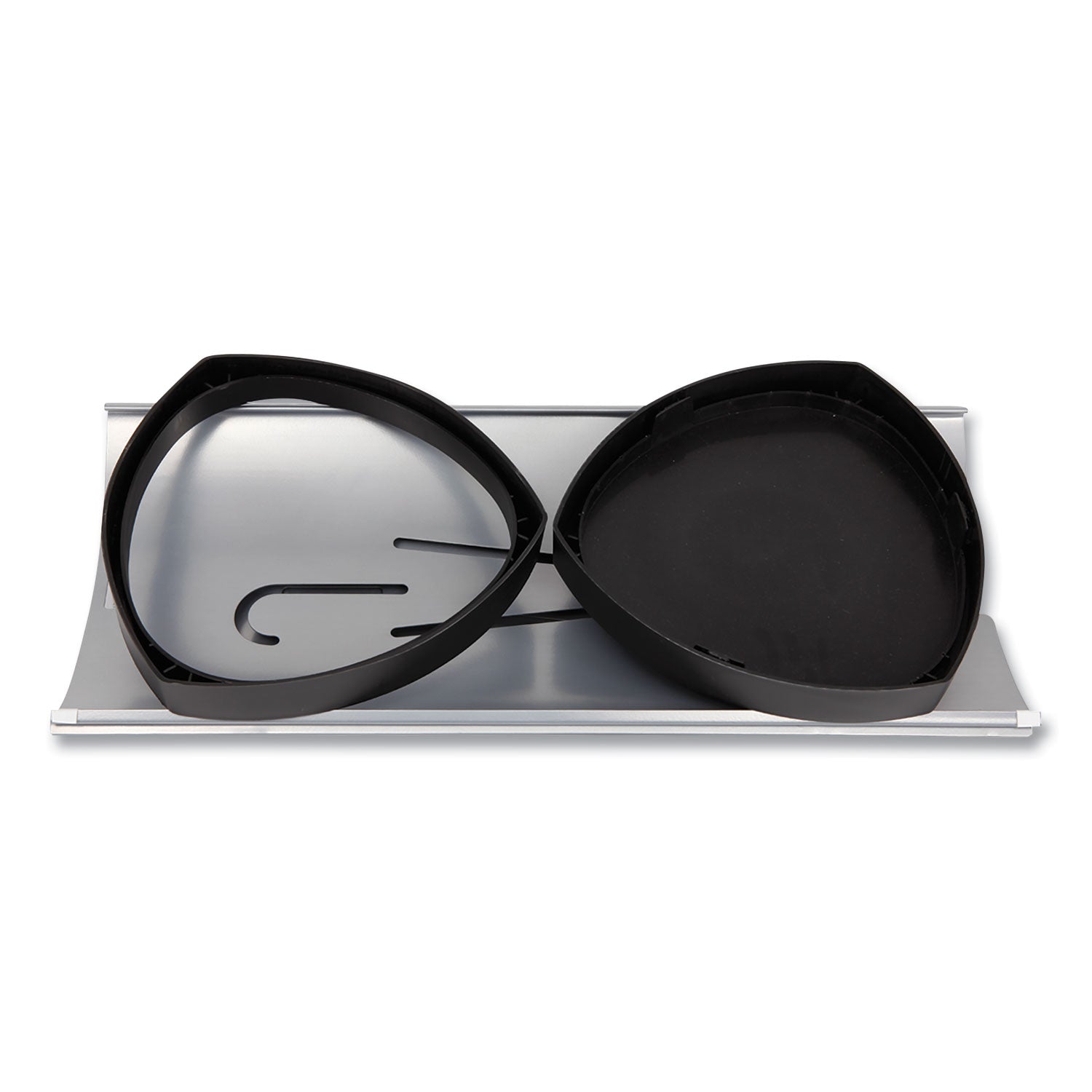 Alba Triangular Umbrella Stand, Steel, 10.25w x 10.25d x 23.67h, Silver/Black (PMTRIA2M)