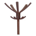 Alba Cafe Wood Coat Stand, Ten Peg/Five Hook, 21.67w x 21.67d x 69.33h, Espresso Brown (PMCAFE)