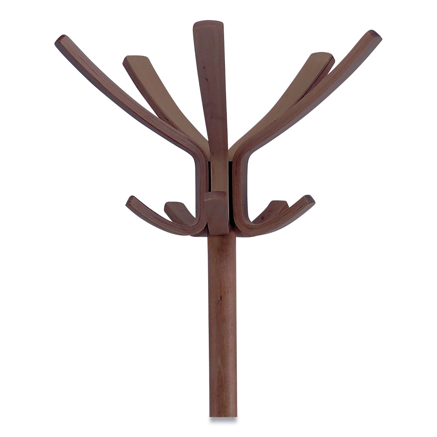 Alba Cafe Wood Coat Stand, Ten Peg/Five Hook, 21.67w x 21.67d x 69.33h, Espresso Brown (PMCAFE)