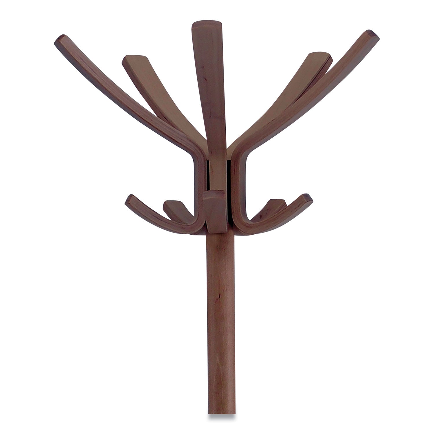 Alba Cafe Wood Coat Stand, Ten Peg/Five Hook, 21.67w x 21.67d x 69.33h, Espresso Brown (PMCAFE)
