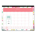 Blue Sky Day Designer Peyton Academic Desk Pad, Floral Artwork, 22 x 17, Black Binding, Clear Corners, 12-Month (July-June): 2024-2025 (107938)