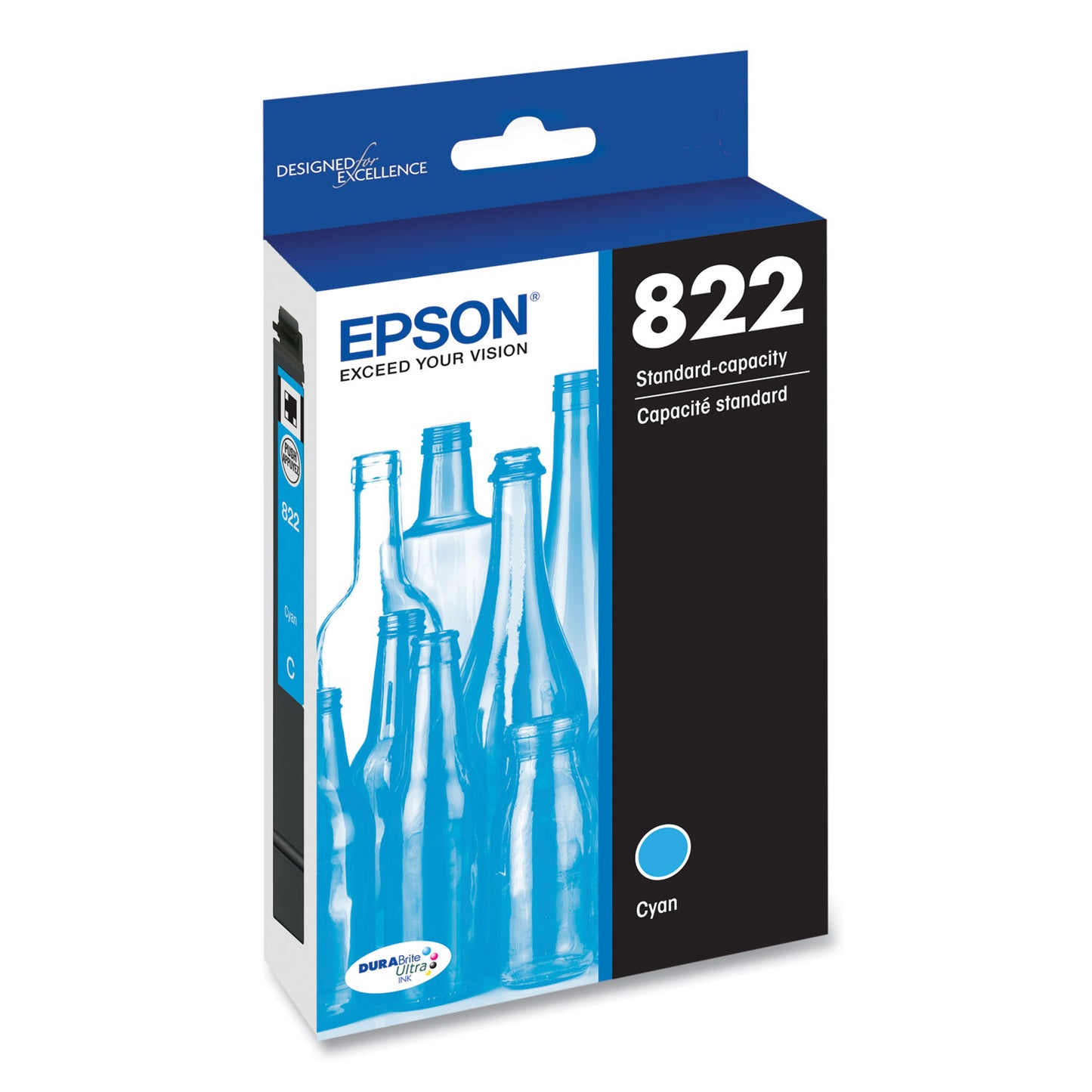 Epson T822220-S (T822) DURABrite Ultra Ink, 240 Page-Yield, Cyan