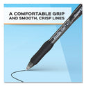 Paper Mate Profile Gel Pen, Retractable, Fine 0.5 mm, Black Ink, Translucent Black Barrel, Dozen (2095468)