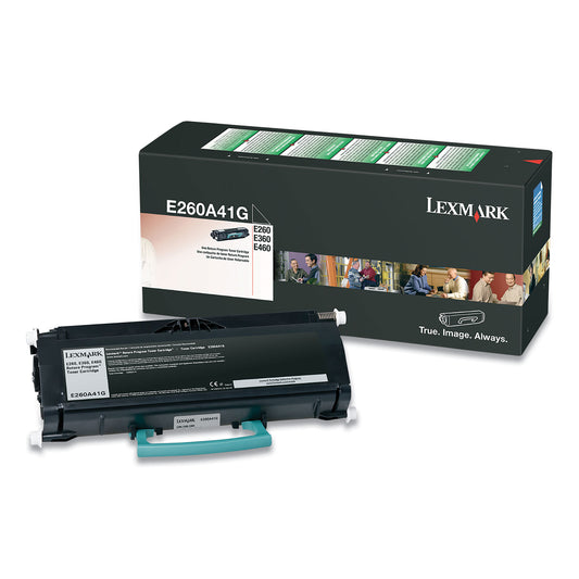 Lexmark E260A41G Return Program Toner, 3,500 Page-Yield, Black