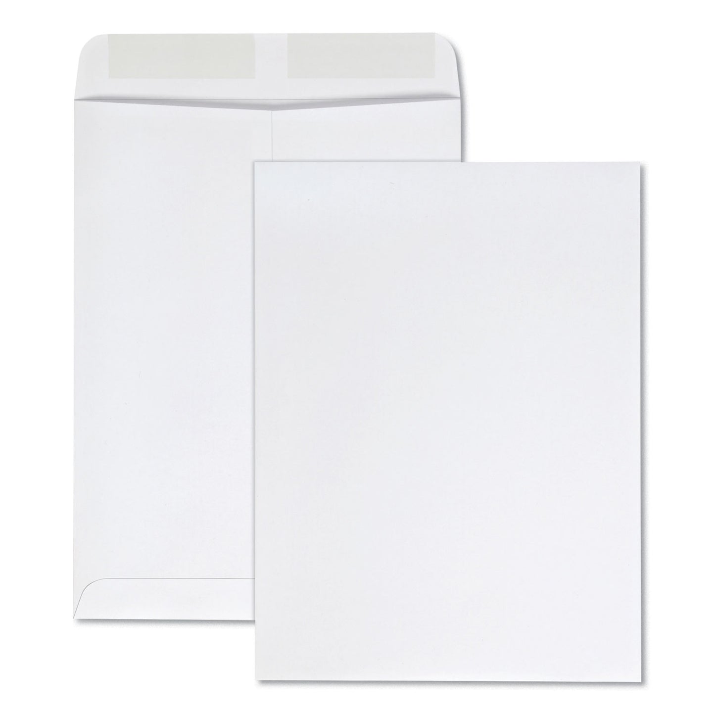 Quality Park Catalog Envelope, 28 lb Bond Weight Kraft, #10 1/2, Square Flap, Gummed Closure, 9 x 12, White, 100/Box (41413)