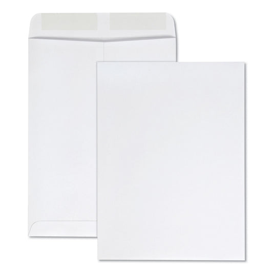 Quality Park Catalog Envelope, 28 lb Bond Weight Kraft, #10 1/2, Square Flap, Gummed Closure, 9 x 12, White, 100/Box (41413)