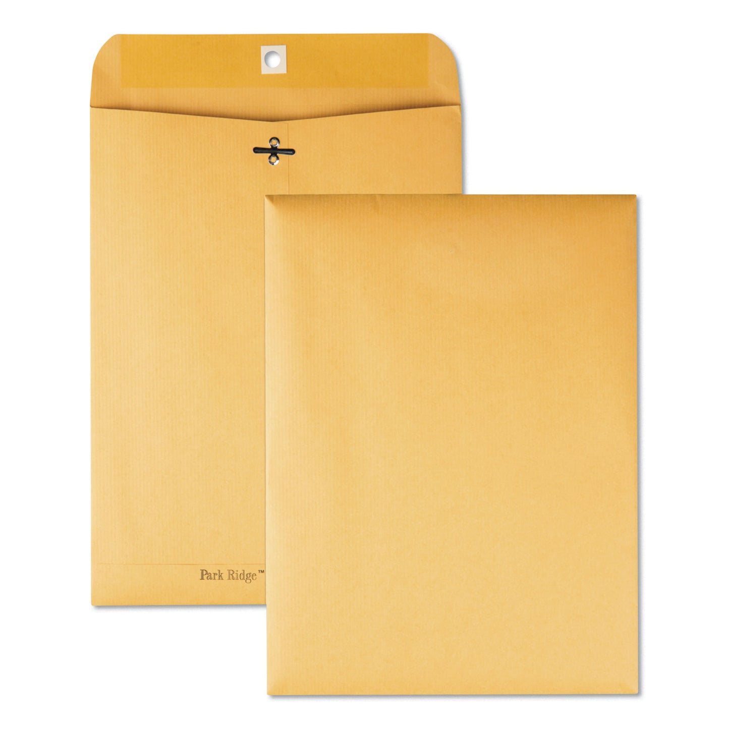 Quality Park Park Ridge Kraft Clasp Envelope, #90, Square Flap, Clasp/Gummed Closure, 9 x 12, Brown Kraft, 100/Box (43090)