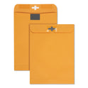 Quality Park Postage Saving ClearClasp Kraft Envelope, #90, Cheese Blade Flap, ClearClasp Closure, 9 x 12, Brown Kraft, 100/Box (43568)