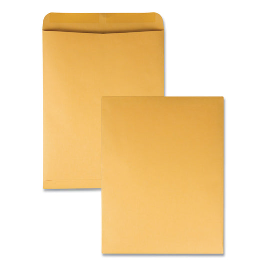 Quality Park Catalog Envelope, 28 lb Bond Weight Kraft, #15 1/2, Square Flap, Gummed Closure, 12 x 15.5, Brown Kraft, 100/Box (41967)