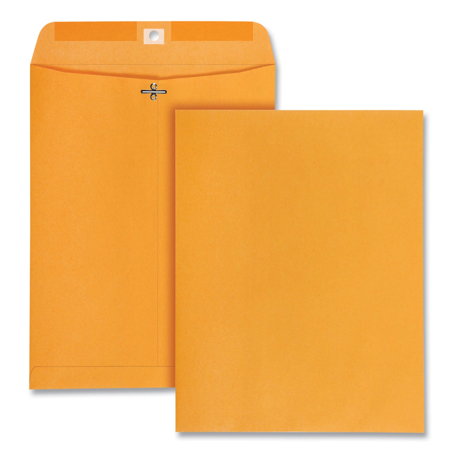 Quality Park Clasp Envelope, 32 lb Bond Weight Kraft, #97, Square Flap, Clasp/Gummed Closure, 10 x 13, Brown Kraft, 100/Box (37797)