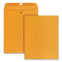 Quality Park Clasp Envelope, 28 lb Bond Weight Kraft, #97, Square Flap, Clasp/Gummed Closure, 10 x 13, Brown Kraft, 100/Box (37897)