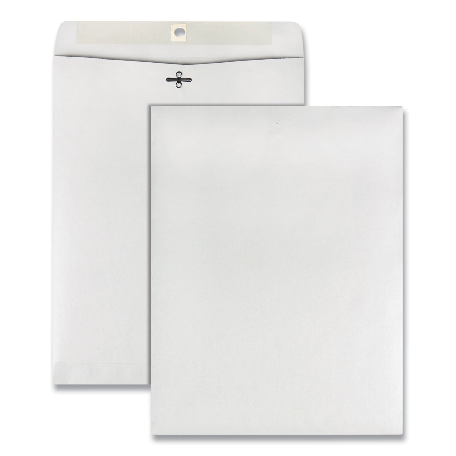 Quality Park Clasp Envelope, 28 lb Bond Weight Paper, #97, Square Flap, Clasp/Gummed Closure, 10 x 13, White, 100/Box (38397)