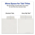 Avery Insertable Big Tab Plastic Dividers, 8-Tab, 11 x 8.5, Clear, 1 Set (11836)