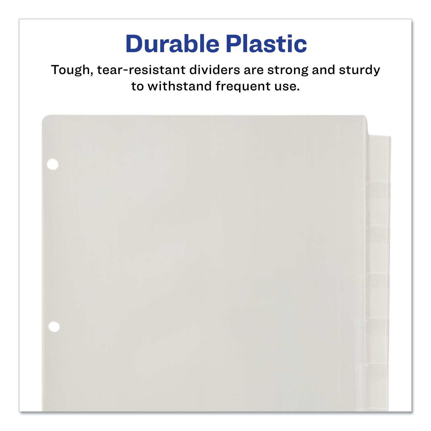 Avery Insertable Big Tab Plastic Dividers, 8-Tab, 11 x 8.5, Clear, 1 Set (11836)