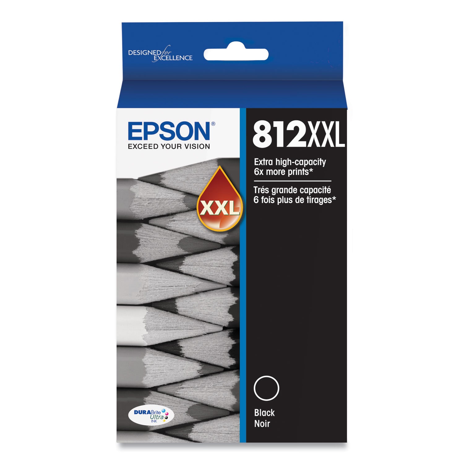 Epson T812XXL120-S (T812XXL) DURABrite Ultra Extra High-Yield Ink, 2,200 Page-Yield, Black