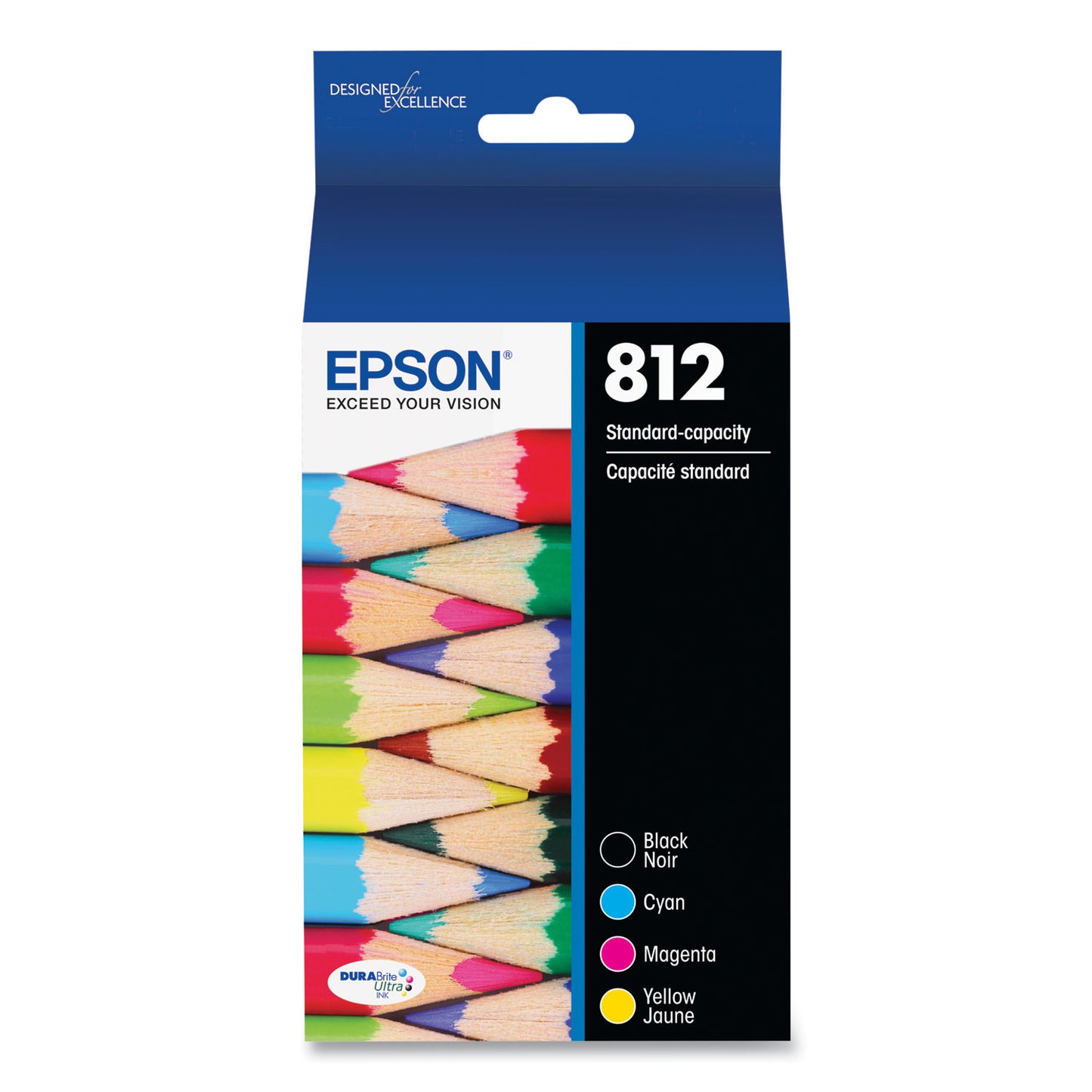Epson T812120-BCS (T812) DURABrite Ultra Ink, 350/300 Page-Yield, Black/Cyan/Magenta/Yellow