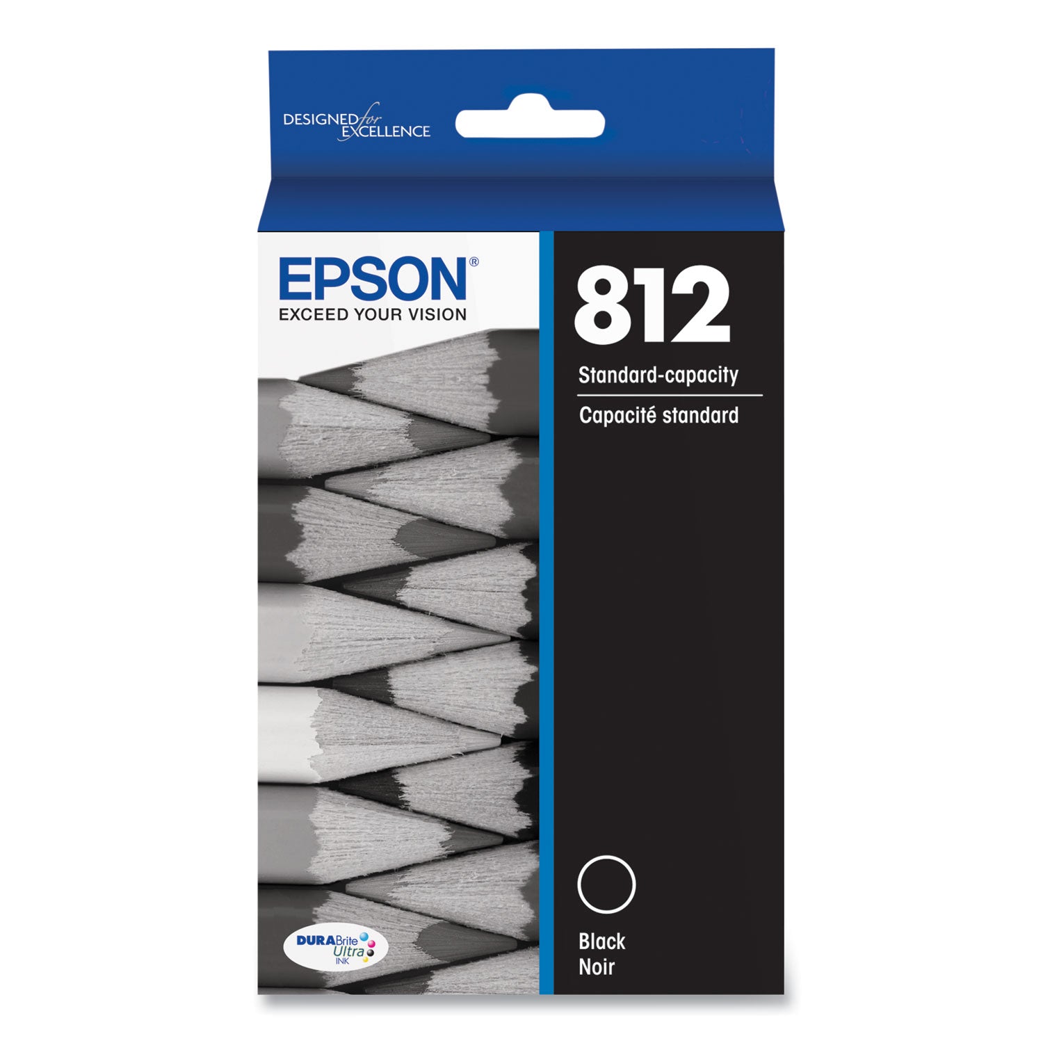 Epson T812120-S (T812) DURABrite Ultra Ink, 350 Page-Yield, Black