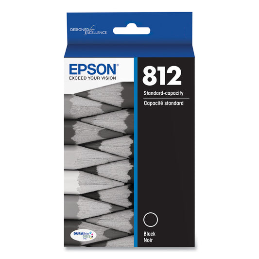 Epson T812120-S (T812) DURABrite Ultra Ink, 350 Page-Yield, Black