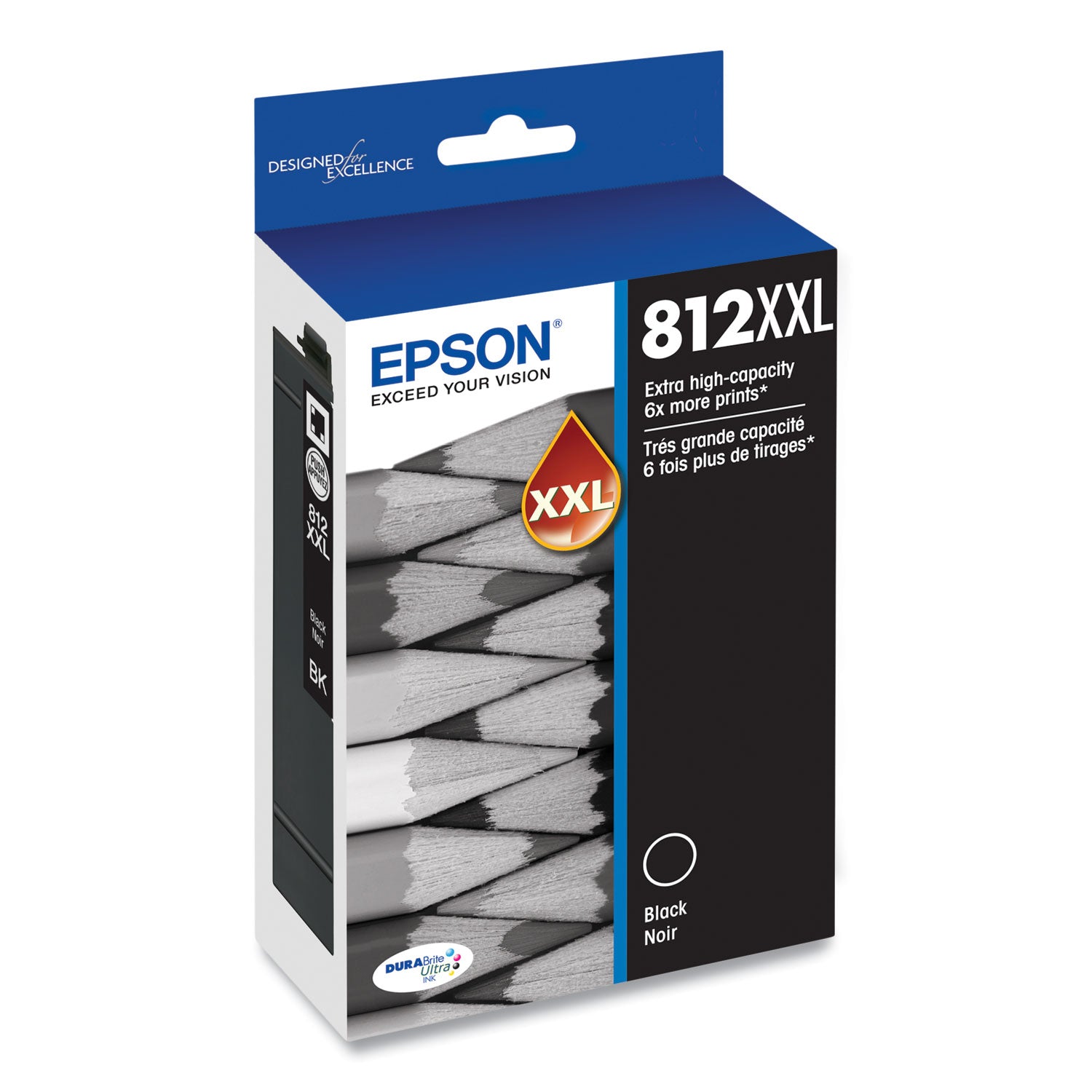 Epson T812XXL120-S (T812XXL) DURABrite Ultra Extra High-Yield Ink, 2,200 Page-Yield, Black