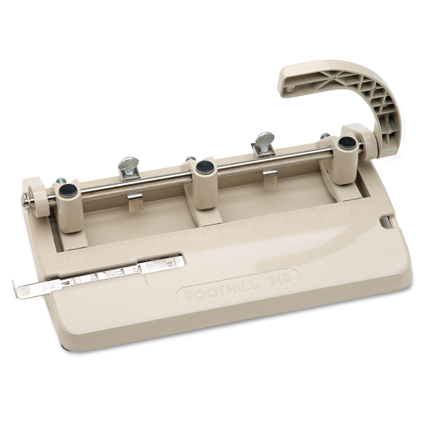 AbilityOne 7520001394101, SKILCRAFT Heavy-Duty Three-Hole Punch, 13/32" Holes, 28-Sheet, Beige