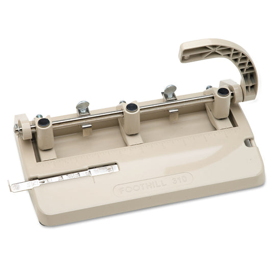 AbilityOne 7520001394101, SKILCRAFT Heavy-Duty Three-Hole Punch, 13/32" Holes, 28-Sheet, Beige