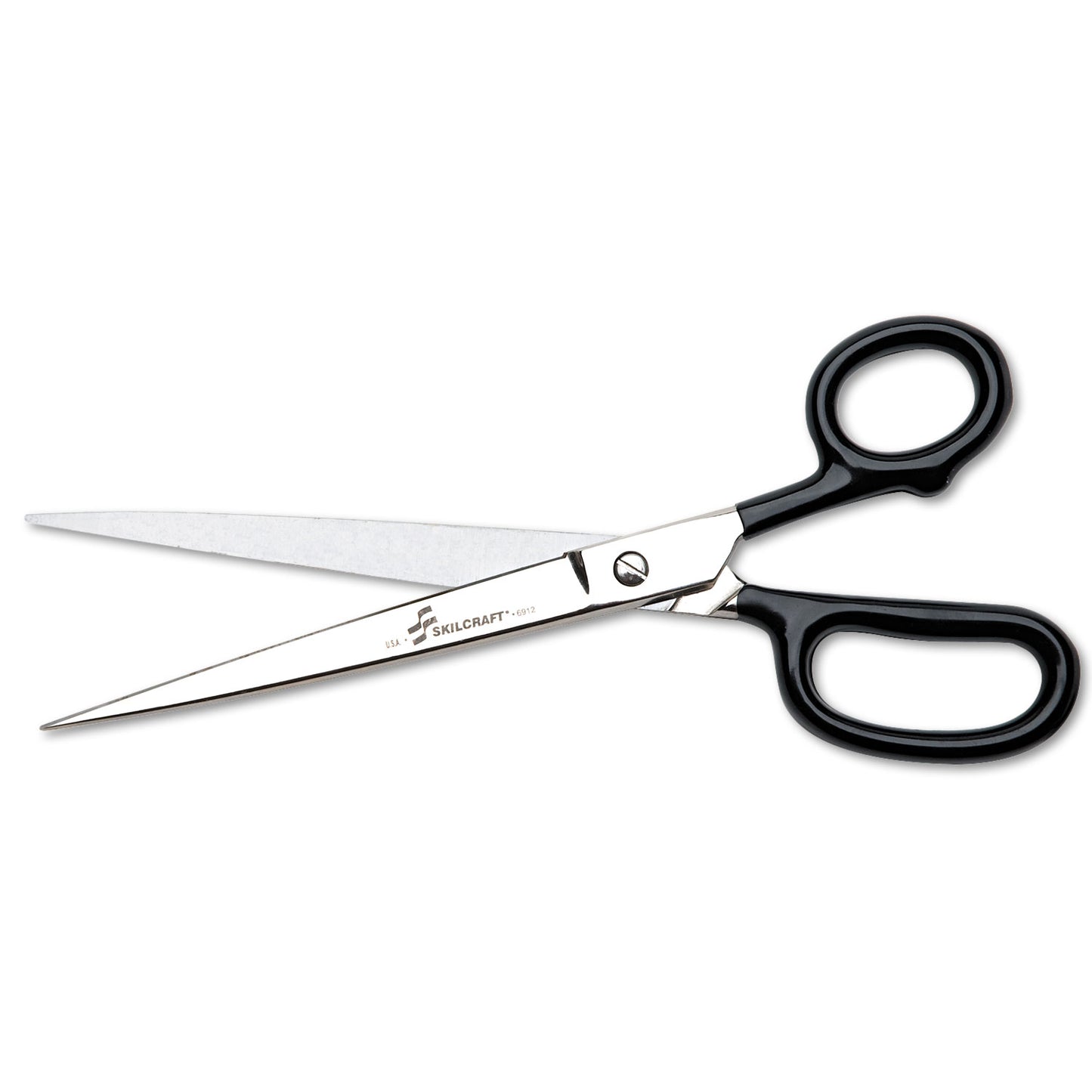 AbilityOne 5110001616912 SKILCRAFT Paper Shears, 9" Long, 4.63" Cut Length, Straight Black Handle