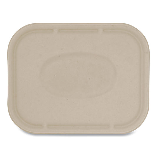 World Centric Fiber Lids for Fiber Containers, 7.8 x 10.1 x 0.5, Natural, Paper, 400/Carton (TRLSC10LF)