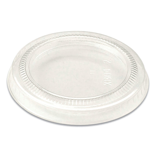 World Centric PLA Lids for Fiber Cups, 2.6" Diameter x 0.3"h, Clear, Plastic, 2,000/Carton (CPLCS2S)