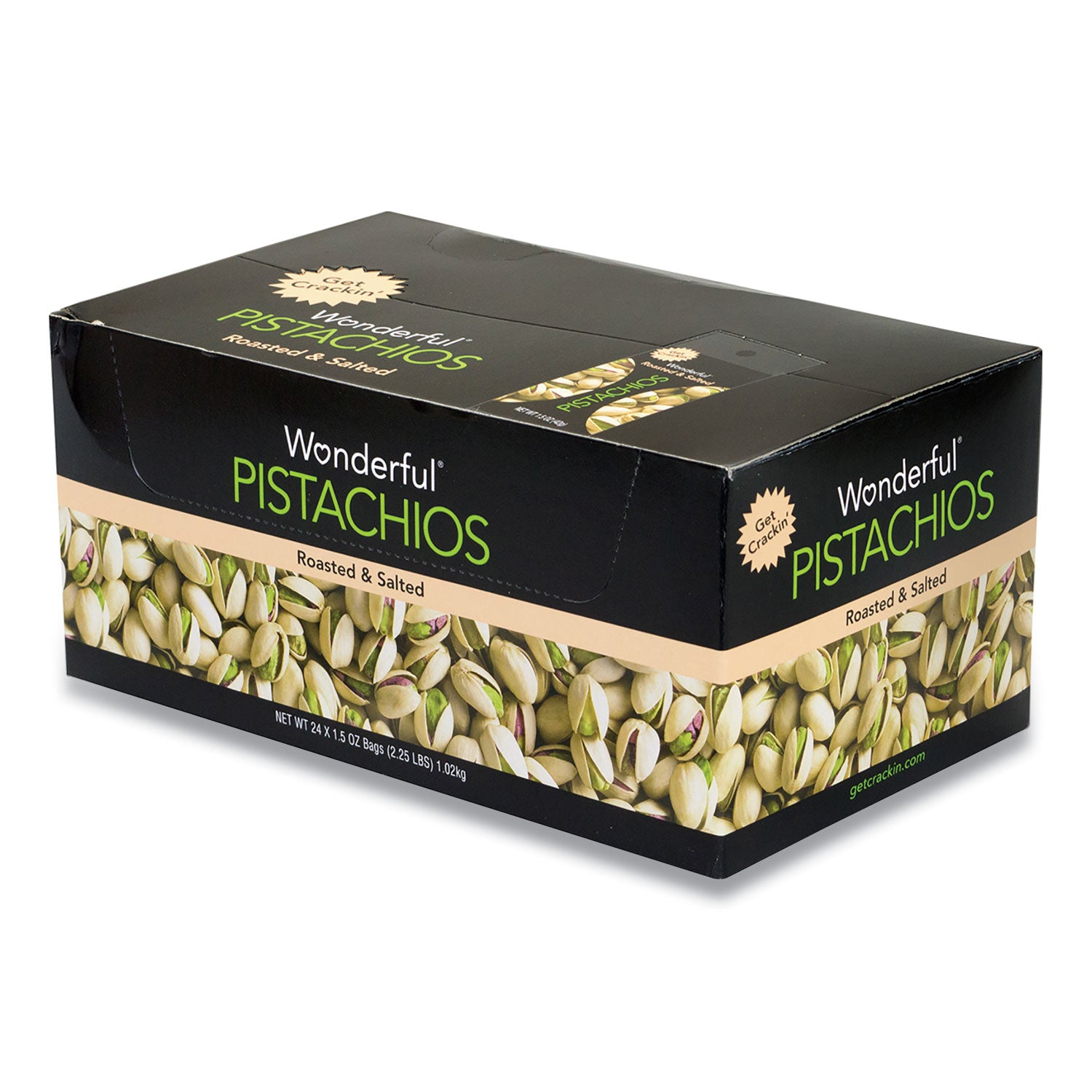 Wonderful Roasted and Salted Pistachios, 1.5 oz Bag, 24/Pack (22000784)