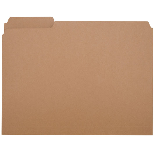 AbilityOne 7530002815939, SKILCRAFT Medium File Folder, 1/3-Cut Tabs: Assorted, Letter Size, 0.75" Expansion, Brown, 100/Box