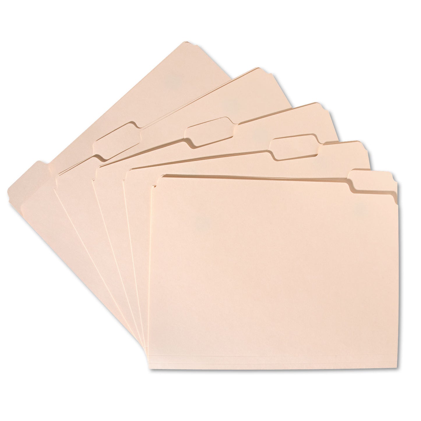 AbilityOne 7530002815941, SKILCRAFT Manila File Folder, 1/5-Cut Tabs: Assorted, Letter Size, 0.75" Expansion, Manila, 100/Box