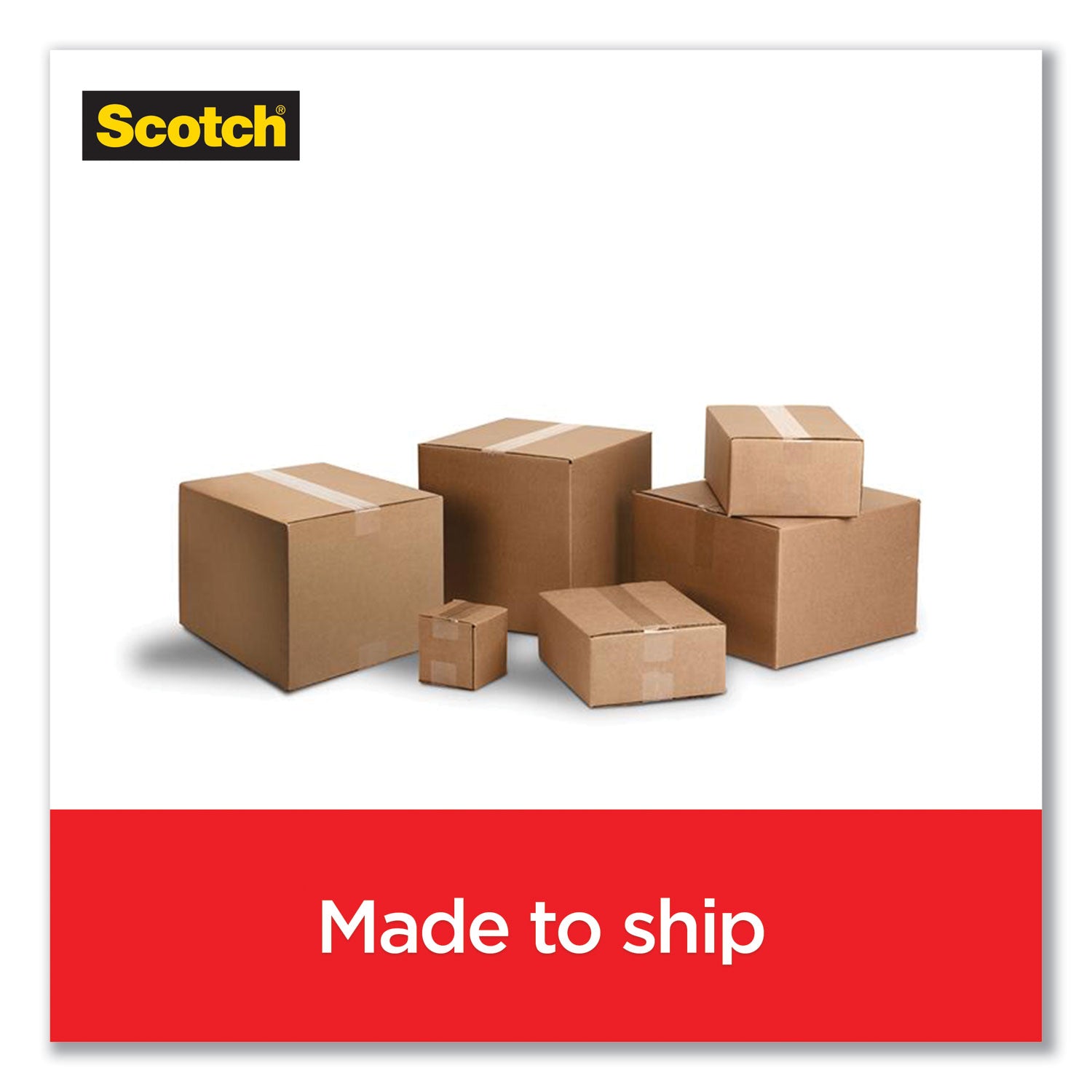 Scotch Box Lock Shipping Packaging Tape with Dispenser, 3" Core, 1.88" x 54.6 yds, Clear, 4/Pack (39504RD)